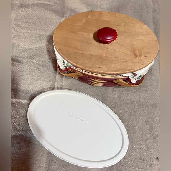 Longaberger 2007 Sweets Treats Red Basket Combo with Extra Christmas Knob, EUC - Picture 2 of 15
